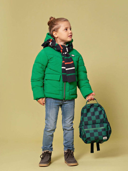 Kinder Steppjacke mit Futter & Kapuze Green