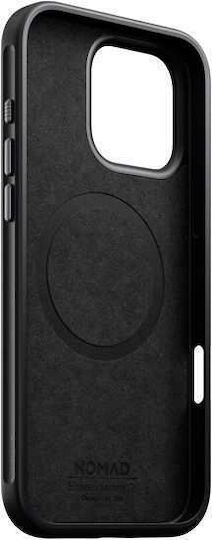 Nomad Modern Horween Back Cover Metallic 0.75mm with Strap Brown (iPhone 16 Pro Max)