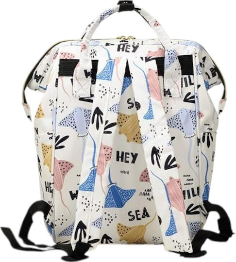 Queen Mother Τσάντα-Αλλαξιέρα Πλάτης Wild Sea Beauty Aerbear Baby Γαλάζια 42x32x18εκ.