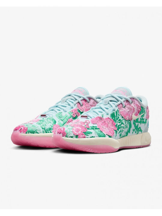 Nike Low Basketball Shoes Glacier Blue / Stadium Green / Beyond Pink / Coconut Milk