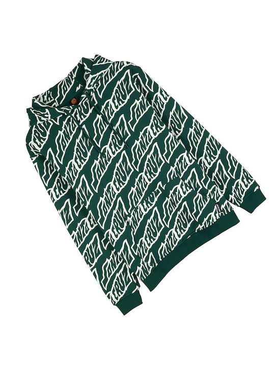 Santa Cruz Men's Sweatshirt with Hood and Pockets Dark Green