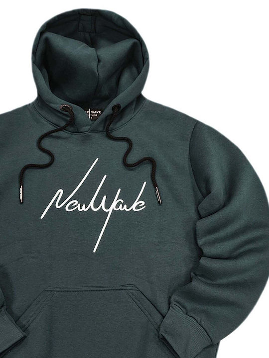 New Wave Men's Sweatshirt with Hood Dark Petrol