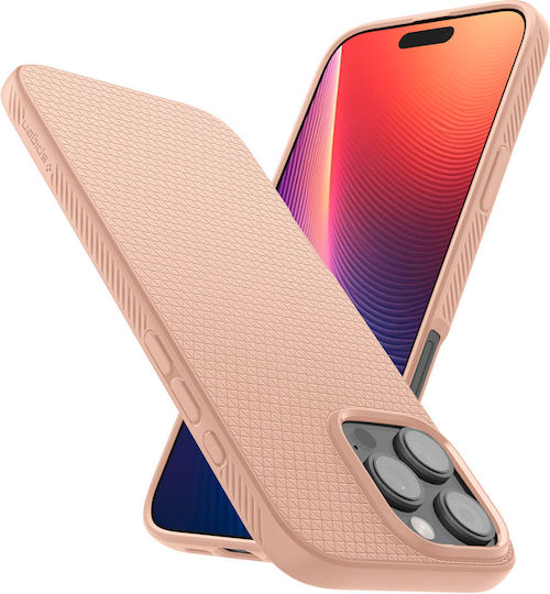 Spigen Liquid Air Back Cover Silicone Durable Rose Titanium (iPhone 16 Pro)