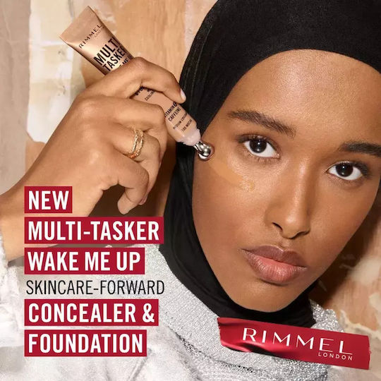 Rimmel Multi-tasker Wake Me Up Foundation Concealer Brightening Effect Shade 45 Classic Ivory Volume Ml 20