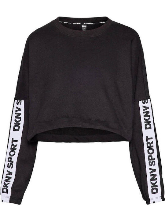 Gekürzt Damen Sweatshirt Black