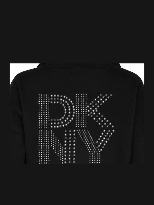 Stacked Rhinestone Women's Sweatshirt Jacket Hooded Bwg
