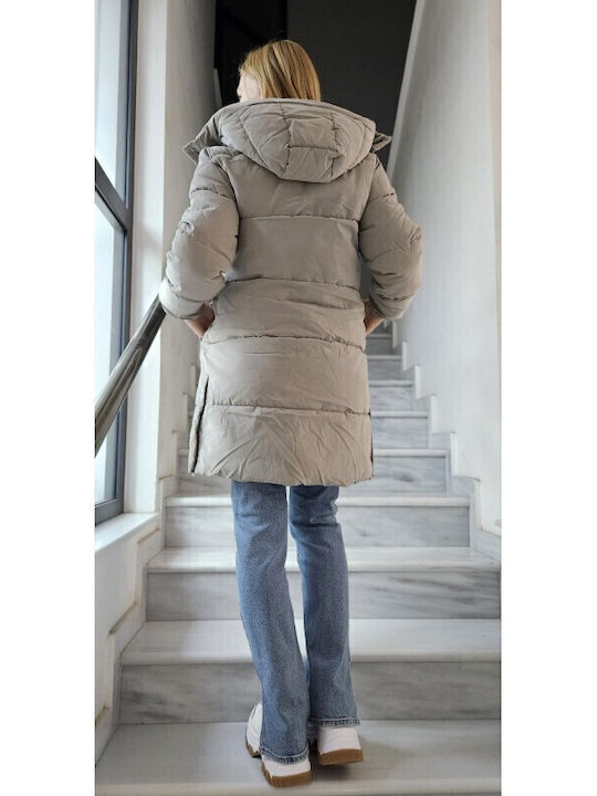 Women's Short Lifestyle Jacket for Winter Grey