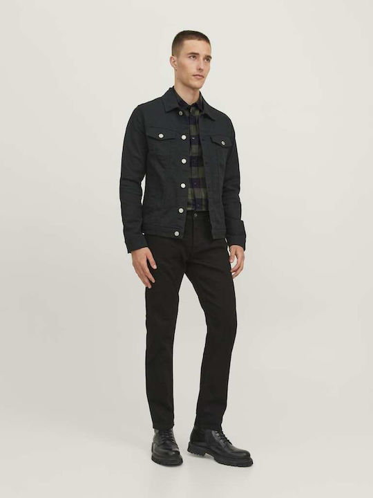 Long-sleeved Cotton Shirt Checked Brown