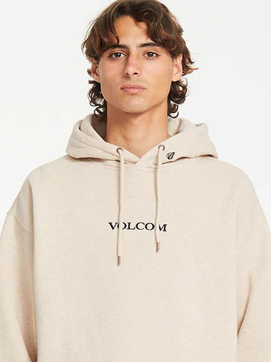 Stone Sweatshirt With Hood Beige