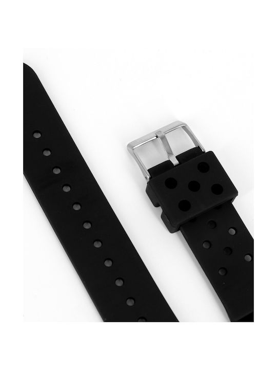 Tzevelion Rubber Strap Black 22mm