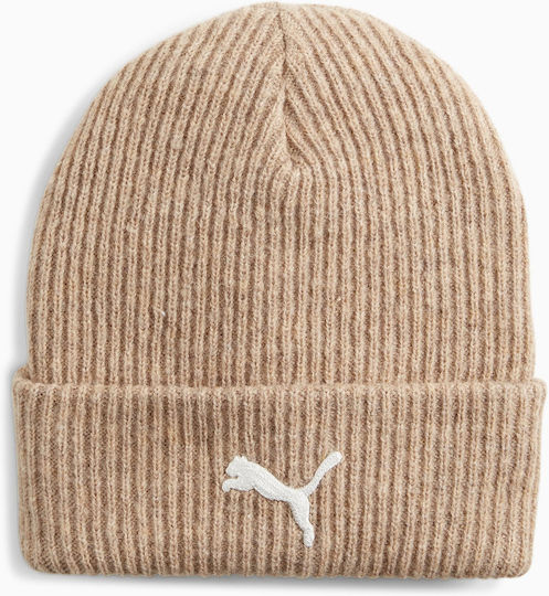 Classics Beanie Unisex Σκούφος Πλεκτός σε Μπεζ χρώμα