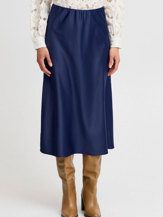 Fransa Midi Skirt Blue