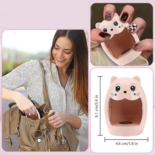 Mini Cute Φορητό Usb Φουρνάκι Νυχιών 6w Uv & Led Ροζ