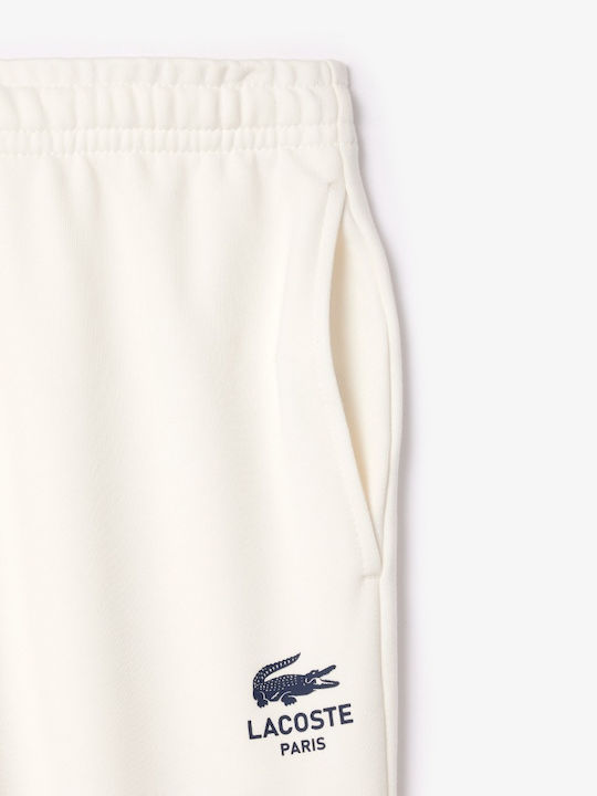 Lacoste Pantaloni de trening WHITE