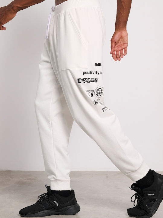 Sweatpants with Elastic Ecru