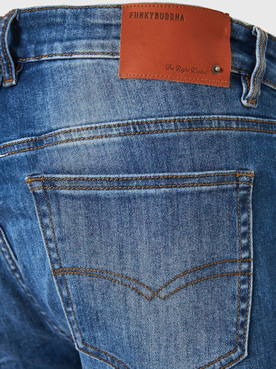 Men's Jeans Pants with Slim Tapered Fit Blue