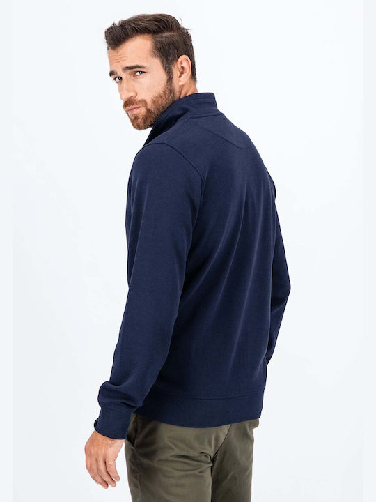 Fynch Hatton Men's Cardigan with Zipper Navy