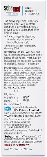 Sebamed Anti-Dandruff Shampoos against Dandruff for Oily Hair 200ml