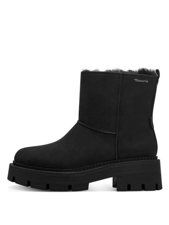 Tamaris Women's Ankle Boots with Fur Black