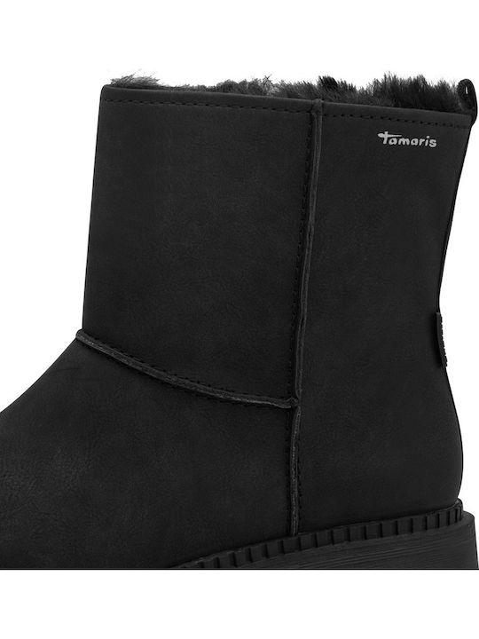 Stiefeletten Damen mit Pelz Schwarz