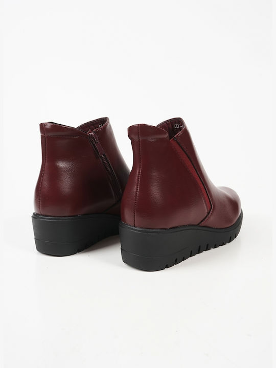 Piazza Shoes Women's Chelsea Boots Burgundy