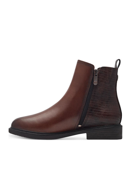 Leder Stiefeletten Damen Tabac Braun