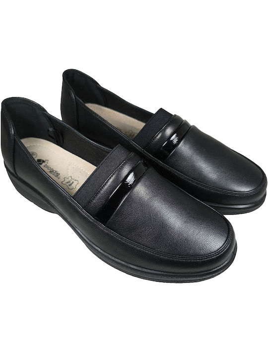 Blondie Leather Women's Moccasins in Black Color