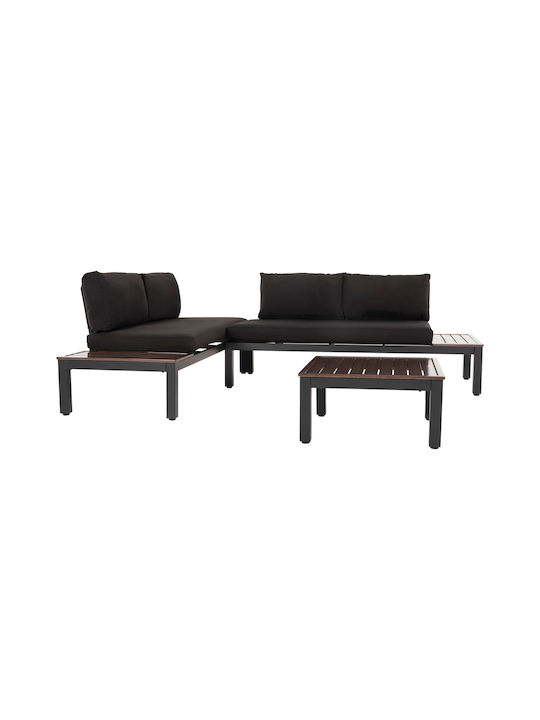Outdoor Living Room Set Dex 3 Pieces Anthracite with Pillows