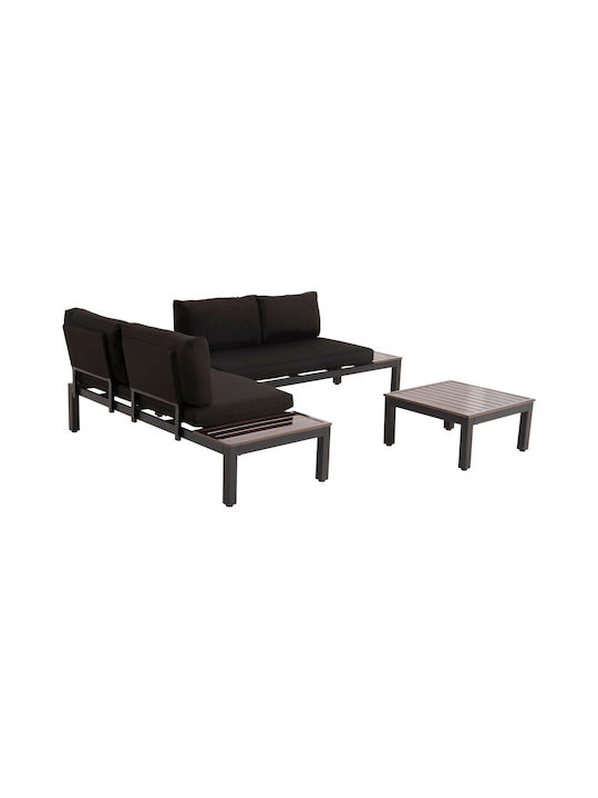 Outdoor Living Room Set Dex 3 Pieces Anthracite with Pillows
