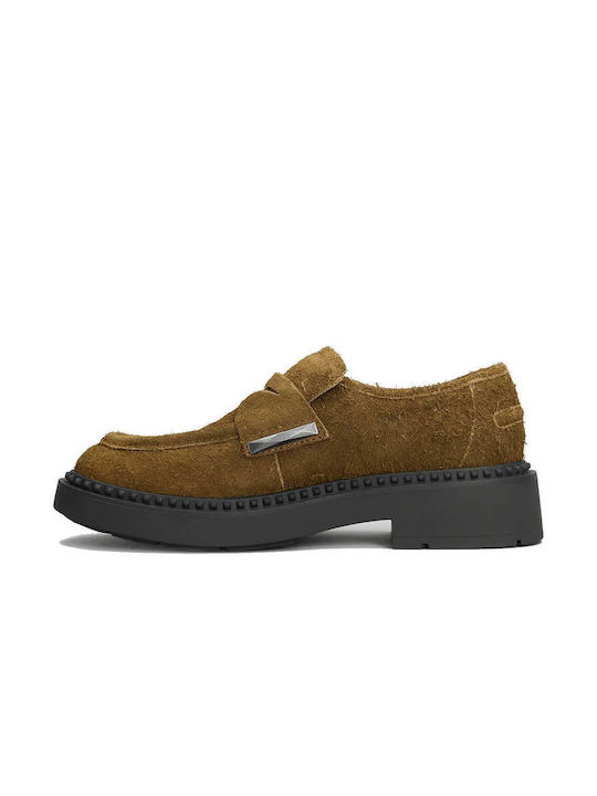 Ash Combo Women's Loafers in Green Color