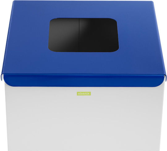 Steel Waste Segregation Bin Paper Waste 30.5x30.5x70cm 60l