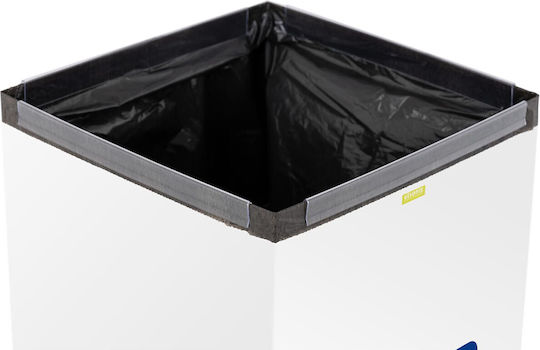 Steel Waste Segregation Bin Paper Waste 30.5x30.5x70cm 60l
