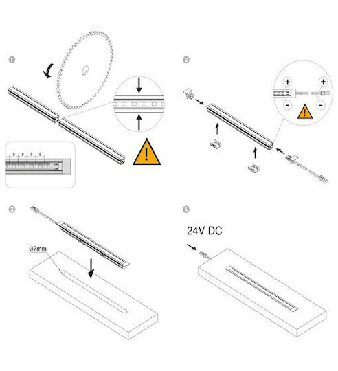 Emuca Walled Aluminum Profile for LED Strip