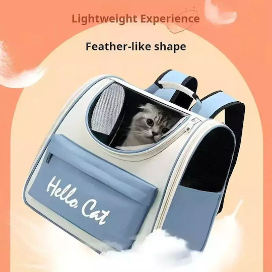 Rucksack für Hunde / Katzen bis 5.5kg Blau L37xB25xH34cm.
