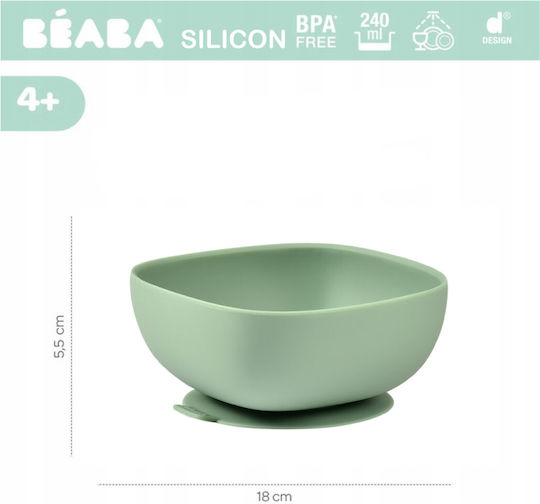 Beaba Baby Food Bowl made of Silicone Green