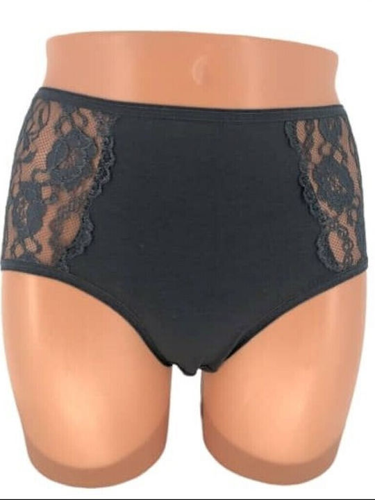 IDER Cotton High Waist Women's Boxer 2Pack with Lace Rotten Apple