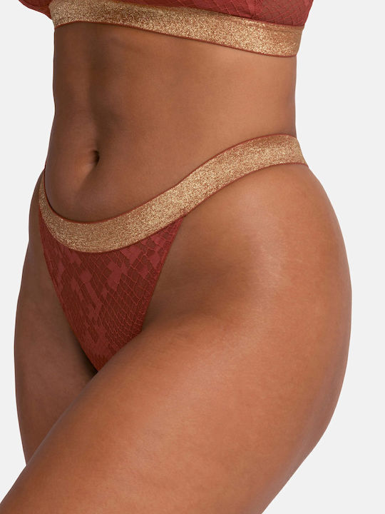 Γυναικεία String 2Pack Κεραμιδί, Μαύρο