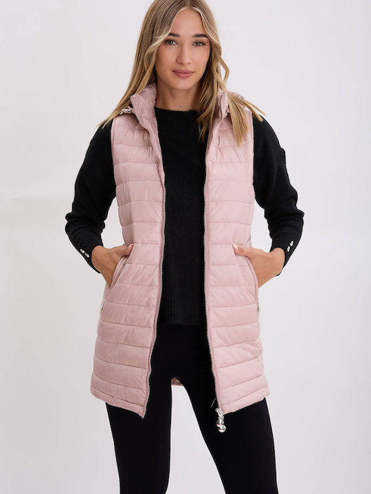 MyCesare Long Women's Vest Pink