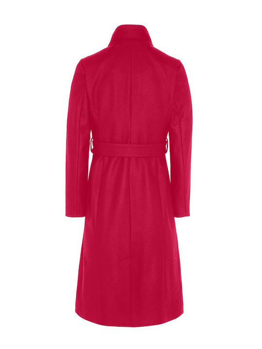 Ted Baker Women's Wool Coat with Belt Red