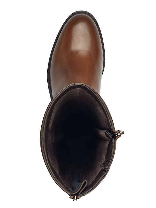 Leder Damenstiefel Braun