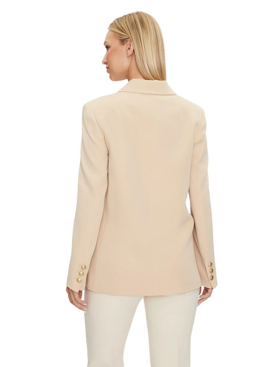 Guess Women's Double Breasted Blazer Beige