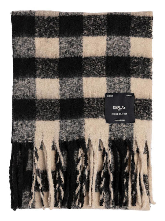 Replay Women's Wool Scarf Black