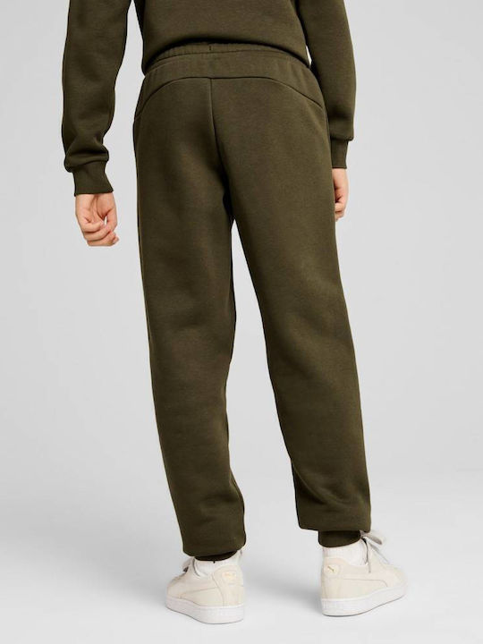 PUMA Kids Sweatpants Olive Power Graphic
