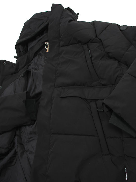 Winter Jacket Puffer Windproof Black