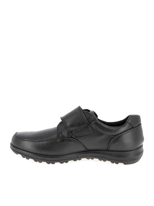 Leder Herren Freizeitschuhe Anatomisch Schwarz
