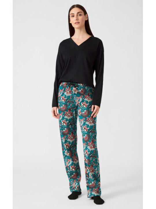 Minerva Pantaloni Pijamale pentru Femei Green