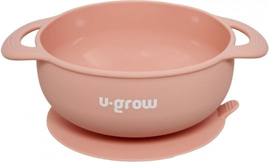U-Grow Σετ Φαγητού από Σιλικόνη Ροζ 5τμχ