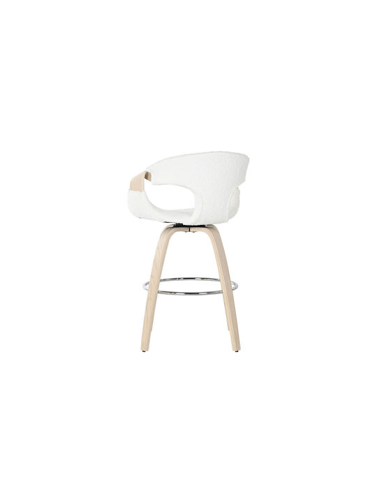 Stool Bar Wooden White 55.5x52.5x92.5cm