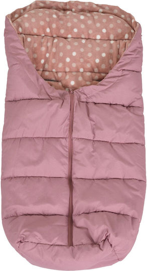Cangaroo Cuddle Universal Waterproof Stroller Footmuff with Fleece Lining 80x46cm Pink
