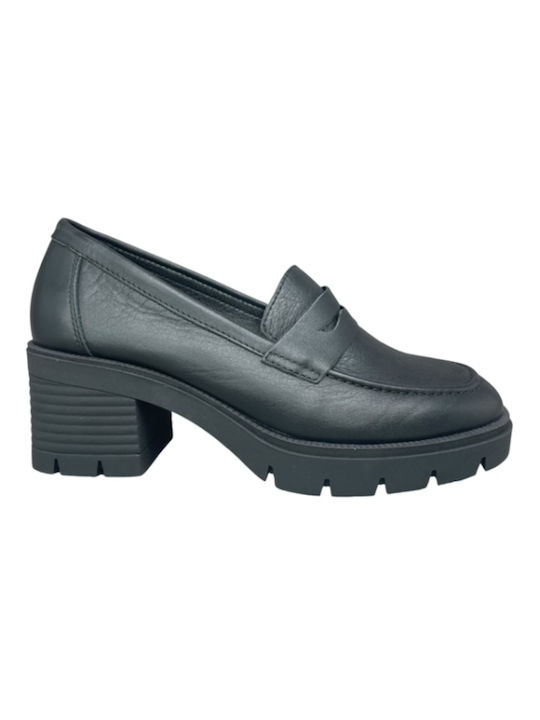 Smart Steps Leather Women's Loafers in Black Color